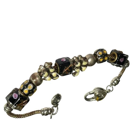 Pandora Moments Snake Murano Beads Charm Bracelet - Picture 6 of 7